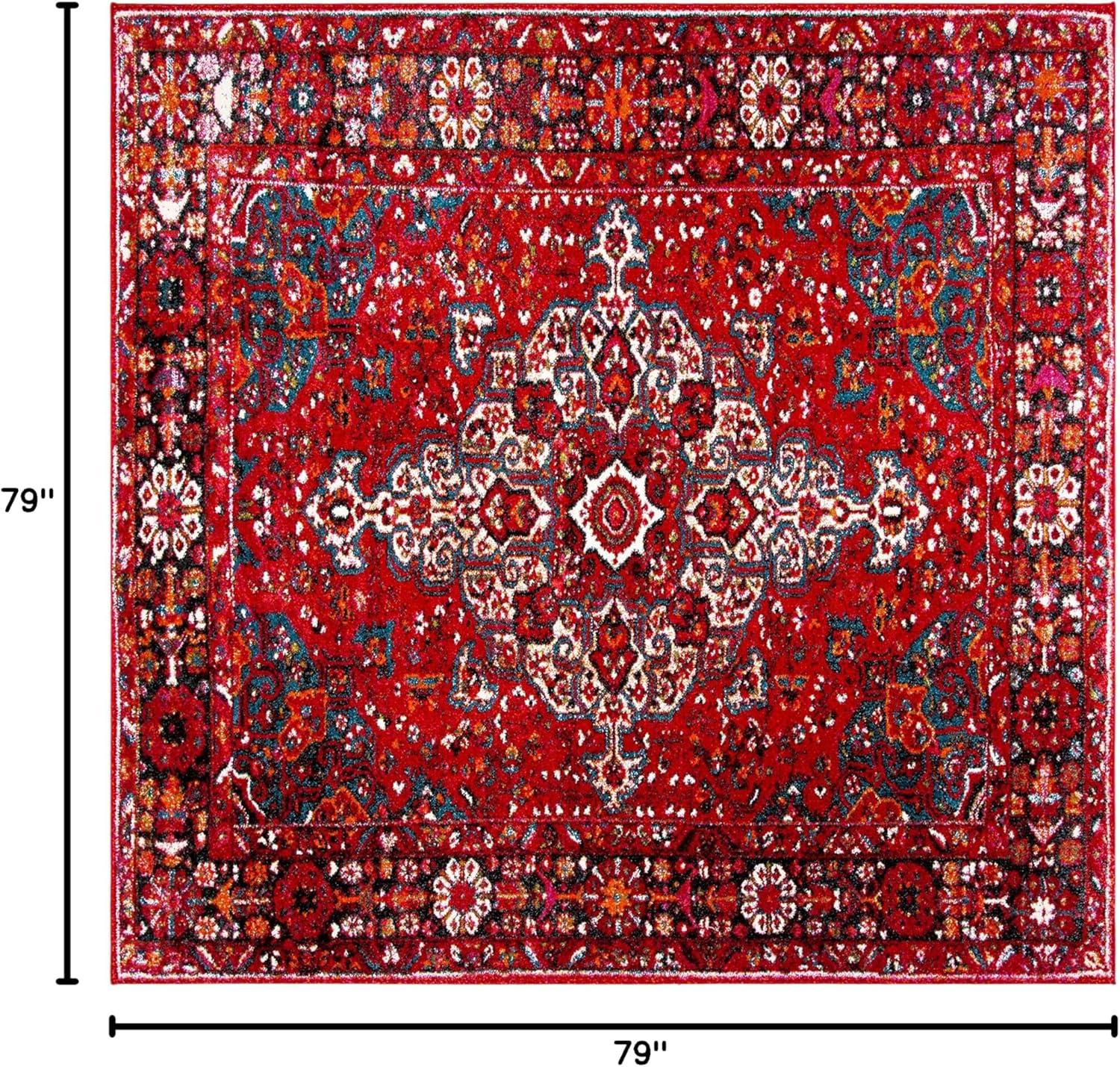 image:imageSAFAVIEH Vintage Hamadan Collection Area Rug 8 x 10 Red amp Multi Oriental Traditional Persian Design NonShedding amp Easy Care Ideal for High Traffic Areas in Living Room Bedroom VTH222ARedMulti