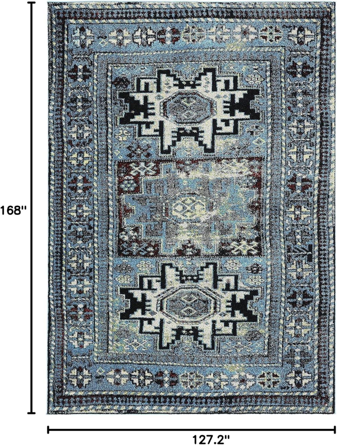 image:imageSAFAVIEH Vintage Hamadan Collection Area Rug 8 x 10 Red amp Multi Oriental Traditional Persian Design NonShedding amp Easy Care Ideal for High Traffic Areas in Living Room Bedroom VTH213ALight BlueBlack