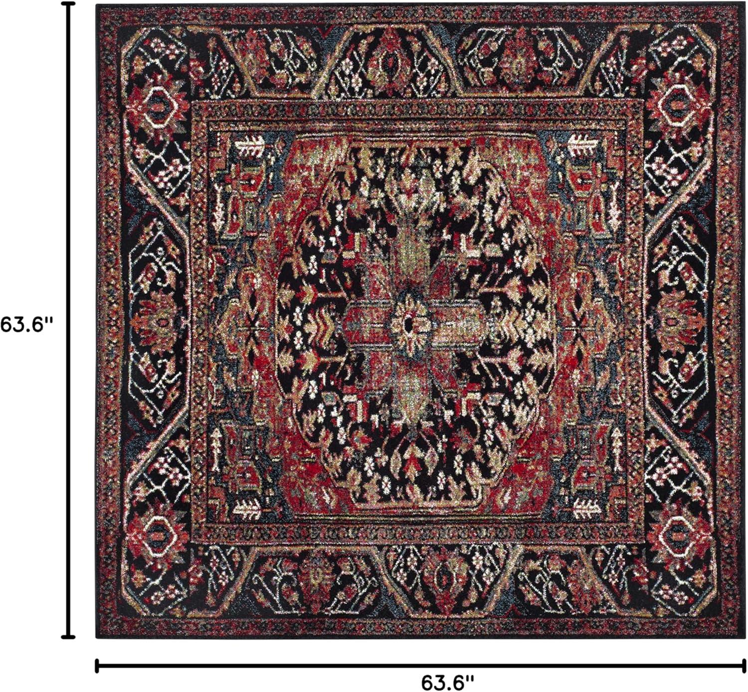 image:imageSAFAVIEH Vintage Hamadan Collection Area Rug 8 x 10 Red amp Multi Oriental Traditional Persian Design NonShedding amp Easy Care Ideal for High Traffic Areas in Living Room Bedroom VTH215ARedMulti