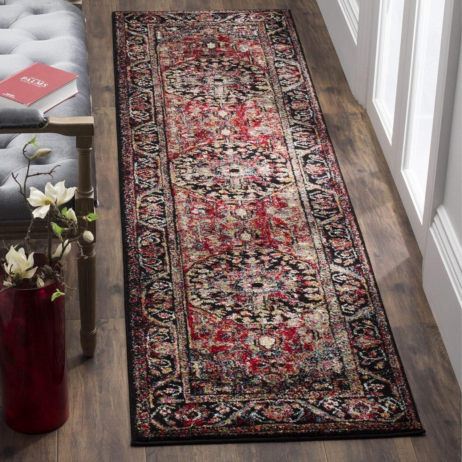 image:imageSAFAVIEH Vintage Hamadan Collection Area Rug 8 x 10 Red amp Multi Oriental Traditional Persian Design NonShedding amp Easy Care Ideal for High Traffic Areas in Living Room Bedroom VTH215ARedMulti