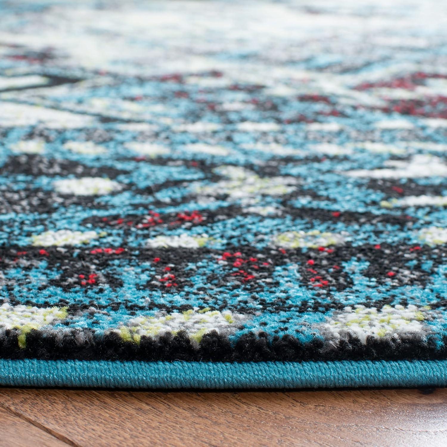 image:imageSAFAVIEH Vintage Hamadan Collection Area Rug 8 x 10 Red amp Multi Oriental Traditional Persian Design NonShedding amp Easy Care Ideal for High Traffic Areas in Living Room Bedroom VTH213ALight BlueBlack