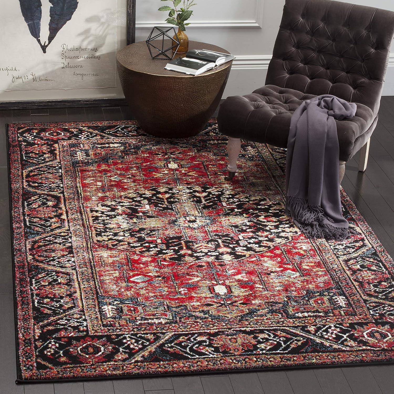 image:imageSAFAVIEH Vintage Hamadan Collection Area Rug 8 x 10 Red amp Multi Oriental Traditional Persian Design NonShedding amp Easy Care Ideal for High Traffic Areas in Living Room Bedroom VTH215ARedMulti