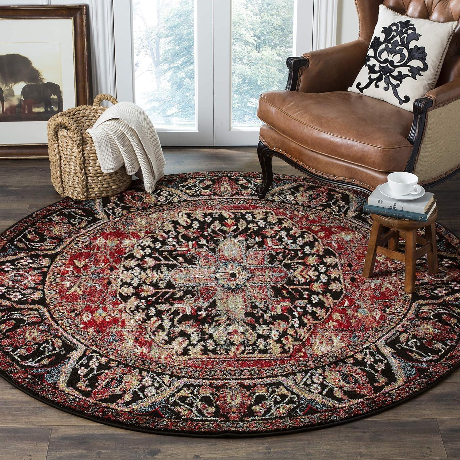 image:imageSAFAVIEH Vintage Hamadan Collection Area Rug 8 x 10 Red amp Multi Oriental Traditional Persian Design NonShedding amp Easy Care Ideal for High Traffic Areas in Living Room Bedroom VTH215ARedMulti