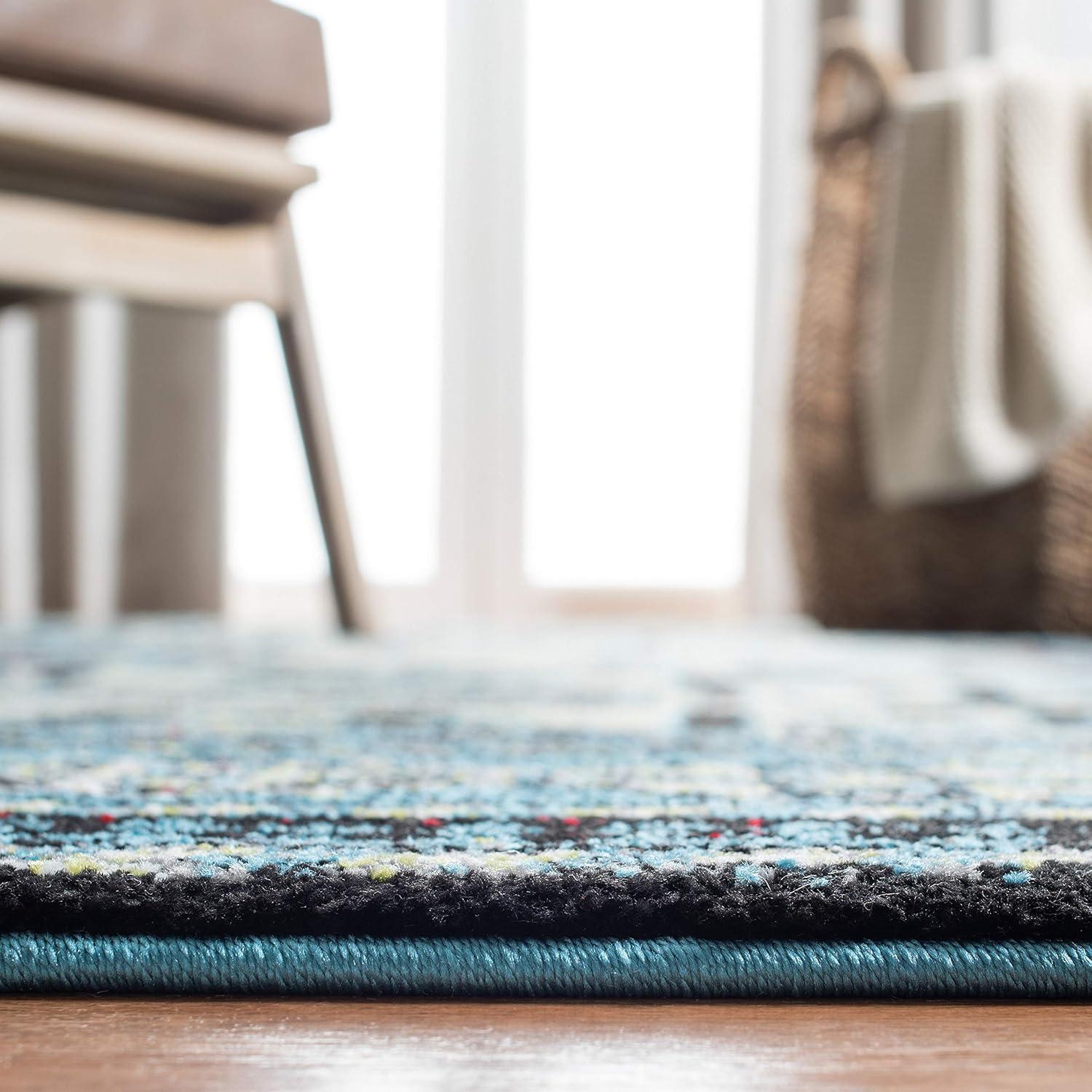 image:imageSAFAVIEH Vintage Hamadan Collection Area Rug 8 x 10 Red amp Multi Oriental Traditional Persian Design NonShedding amp Easy Care Ideal for High Traffic Areas in Living Room Bedroom VTH213ALight BlueBlack