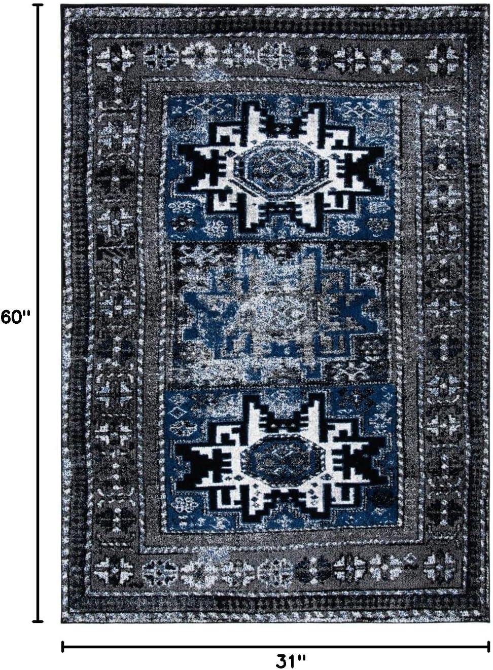 image:imageSAFAVIEH Vintage Hamadan Collection Area Rug 8 x 10 Red amp Multi Oriental Traditional Persian Design NonShedding amp Easy Care Ideal for High Traffic Areas in Living Room Bedroom VTH213AGreyBlue