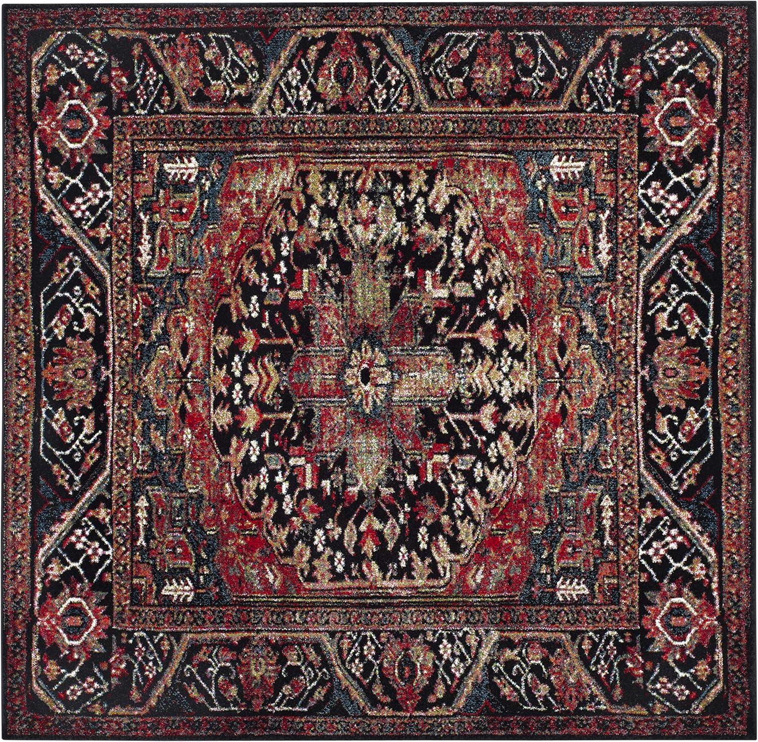 image:imageSAFAVIEH Vintage Hamadan Collection Area Rug 8 x 10 Red amp Multi Oriental Traditional Persian Design NonShedding amp Easy Care Ideal for High Traffic Areas in Living Room Bedroom VTH215ARedMulti
