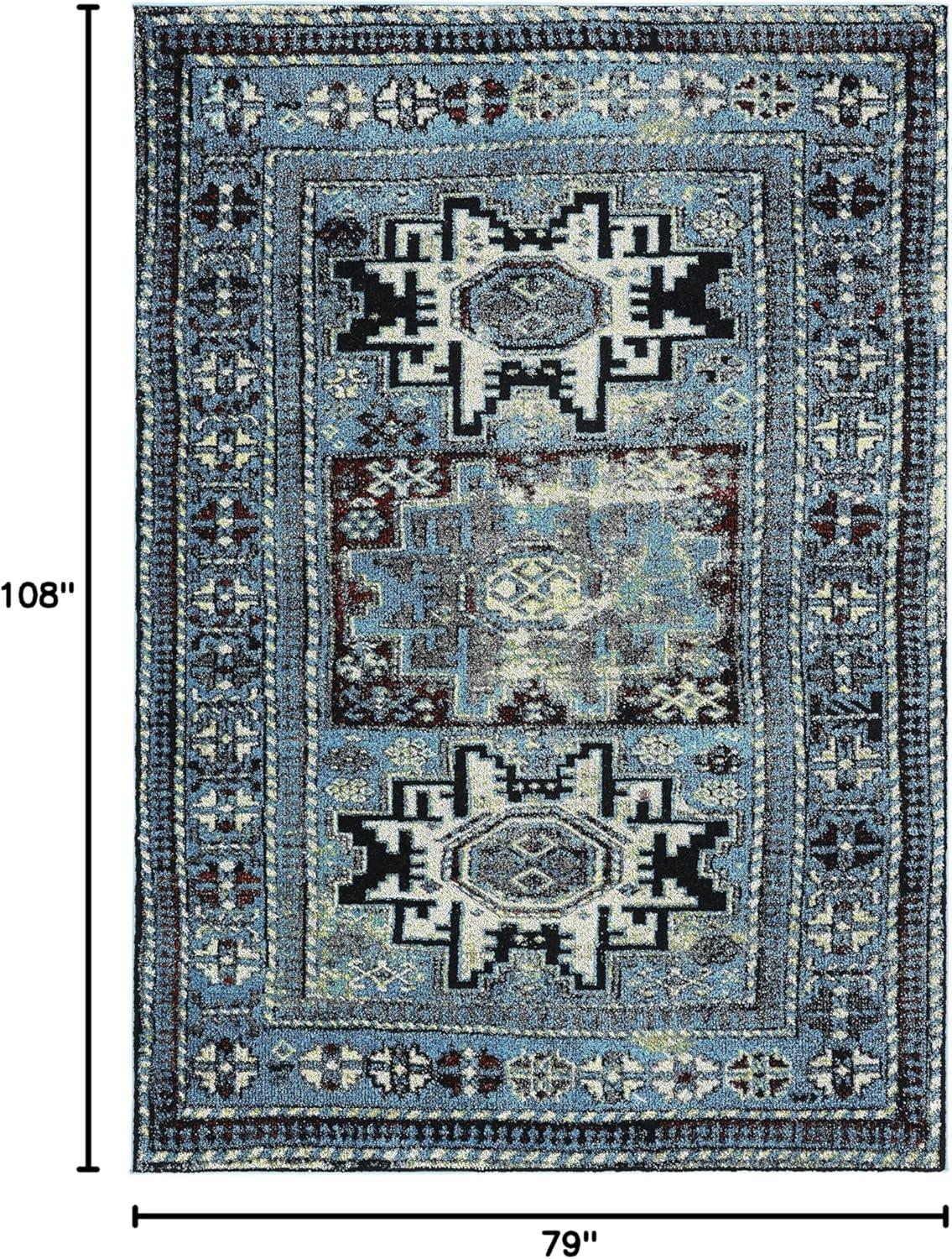 image:imageSAFAVIEH Vintage Hamadan Collection Area Rug 8 x 10 Red amp Multi Oriental Traditional Persian Design NonShedding amp Easy Care Ideal for High Traffic Areas in Living Room Bedroom VTH213ALight BlueBlack