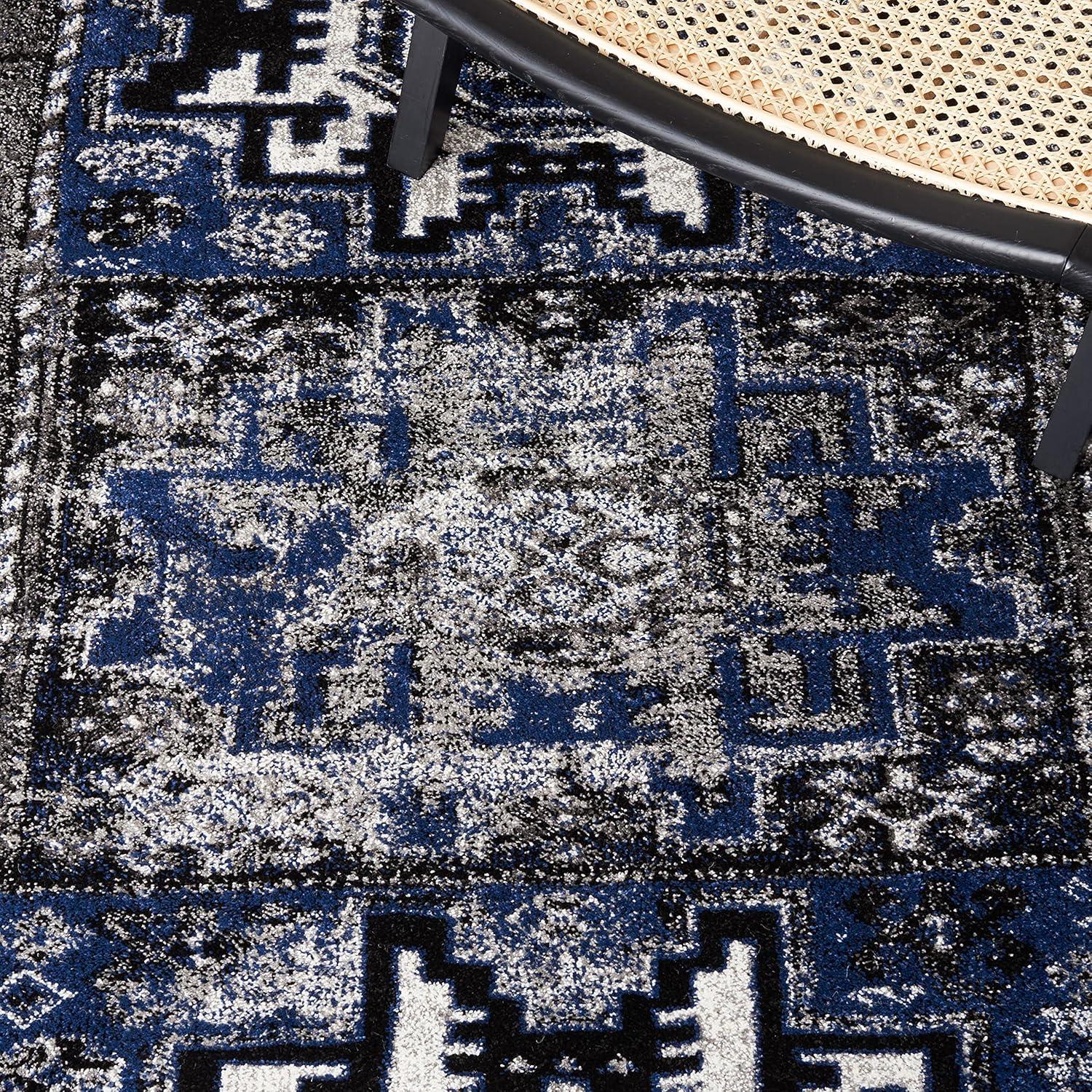 image:imageSAFAVIEH Vintage Hamadan Collection Area Rug 8 x 10 Red amp Multi Oriental Traditional Persian Design NonShedding amp Easy Care Ideal for High Traffic Areas in Living Room Bedroom VTH213AGreyBlue