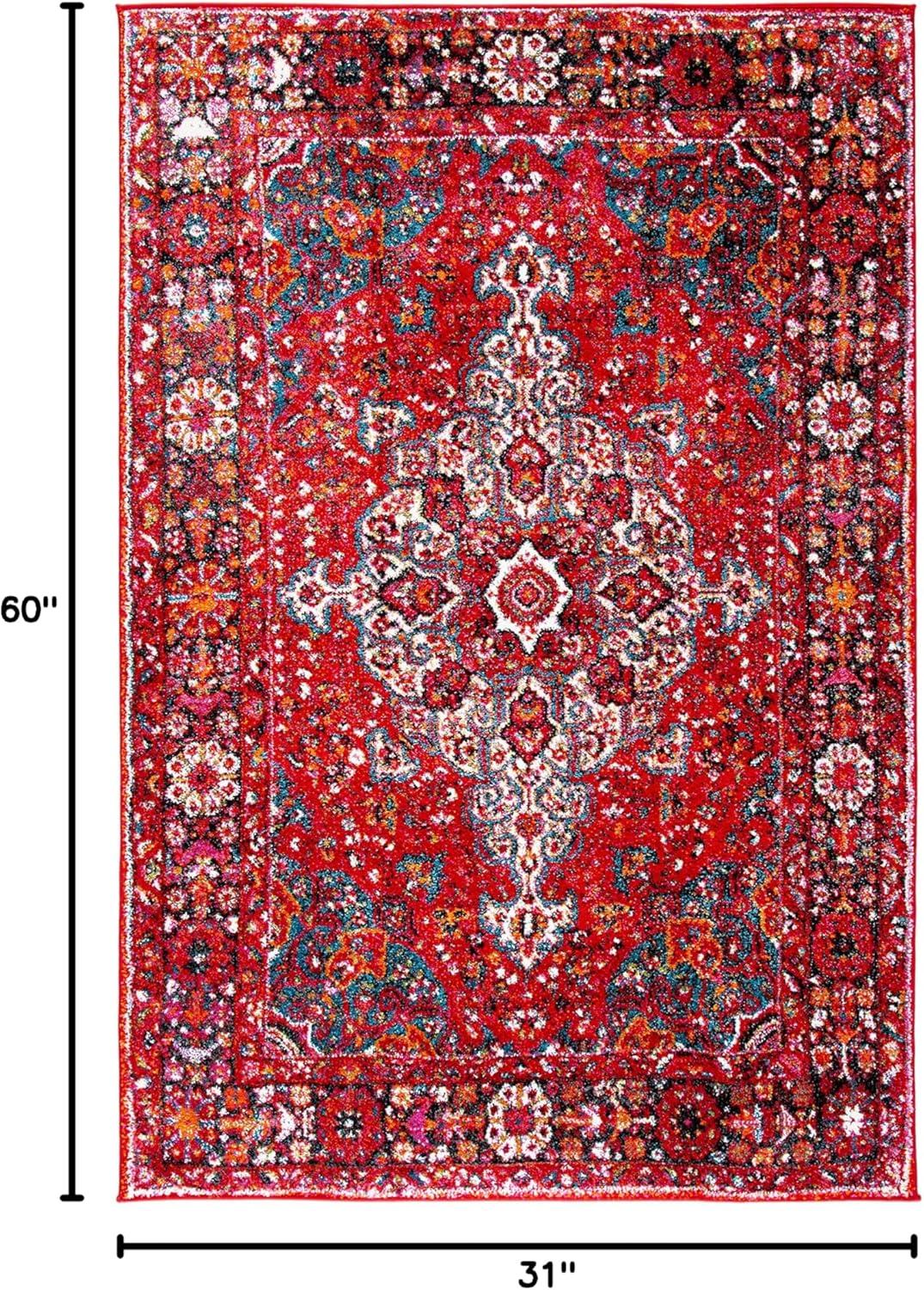 image:imageSAFAVIEH Vintage Hamadan Collection Area Rug 8 x 10 Red amp Multi Oriental Traditional Persian Design NonShedding amp Easy Care Ideal for High Traffic Areas in Living Room Bedroom VTH222ARedMulti