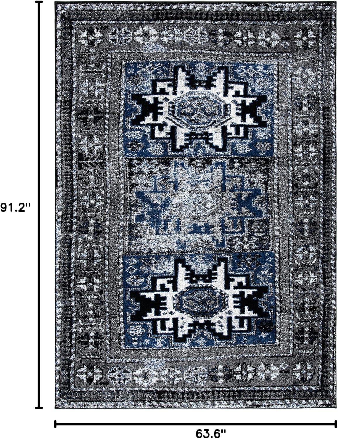 image:imageSAFAVIEH Vintage Hamadan Collection Area Rug 8 x 10 Red amp Multi Oriental Traditional Persian Design NonShedding amp Easy Care Ideal for High Traffic Areas in Living Room Bedroom VTH213AGreyBlue
