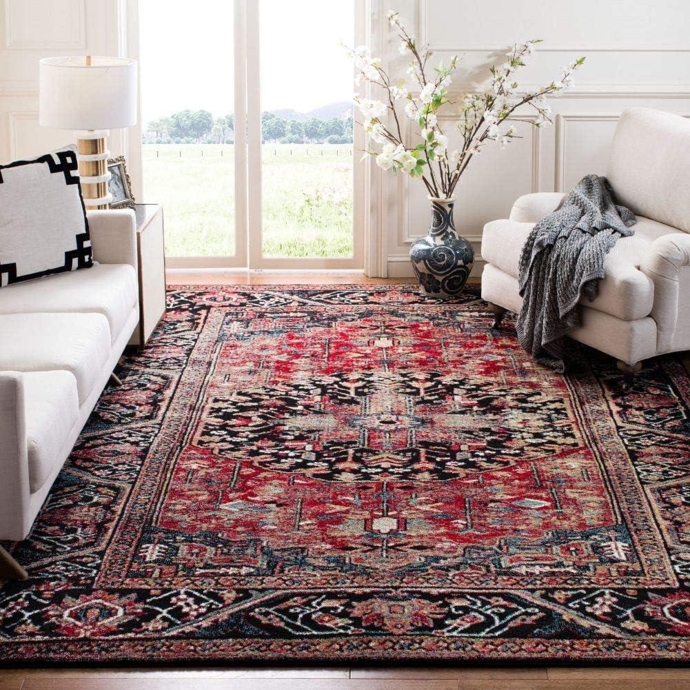 image:imageSAFAVIEH Vintage Hamadan Collection Area Rug 8 x 10 Red amp Multi Oriental Traditional Persian Design NonShedding amp Easy Care Ideal for High Traffic Areas in Living Room Bedroom VTH215ARedMulti