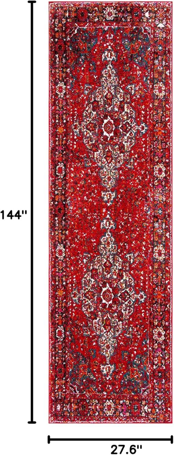 image:imageSAFAVIEH Vintage Hamadan Collection Area Rug 8 x 10 Red amp Multi Oriental Traditional Persian Design NonShedding amp Easy Care Ideal for High Traffic Areas in Living Room Bedroom VTH222ARedMulti