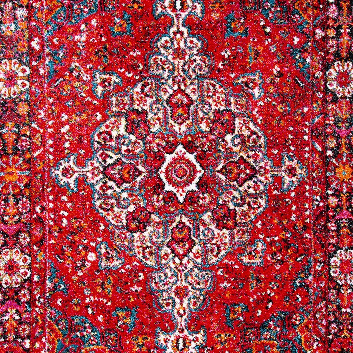 image:imageSAFAVIEH Vintage Hamadan Collection Area Rug 8 x 10 Red amp Multi Oriental Traditional Persian Design NonShedding amp Easy Care Ideal for High Traffic Areas in Living Room Bedroom VTH222ARedMulti
