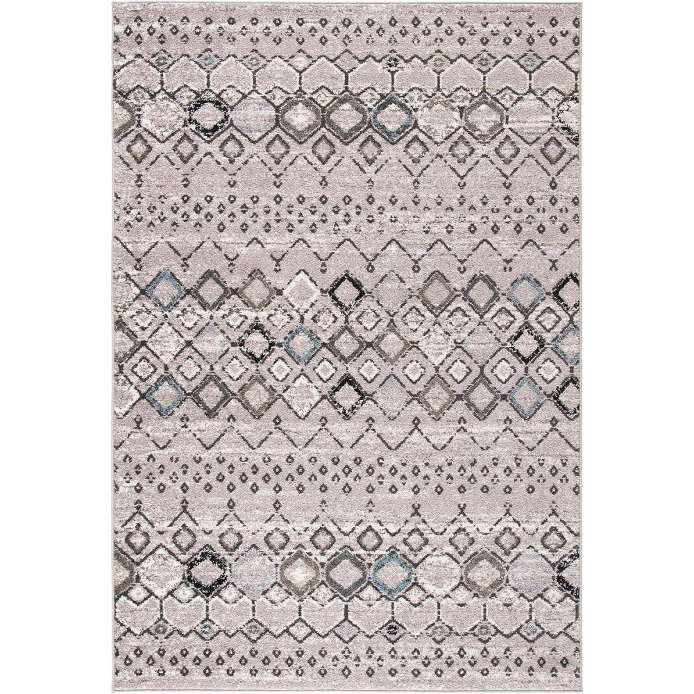 image:imageSAFAVIEH Amsterdam Collection Area Rug 8 x 10 Ivory amp Multi Moroccan Boho Design NonShedding amp Easy Care Ideal for High Traffic Areas in Living Room Bedroom AMS108KLight GreyBrown