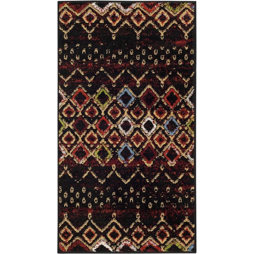 image:imageSAFAVIEH Amsterdam Collection Area Rug 8 x 10 Ivory amp Multi Moroccan Boho Design NonShedding amp Easy Care Ideal for High Traffic Areas in Living Room Bedroom AMS108KBlackMulti