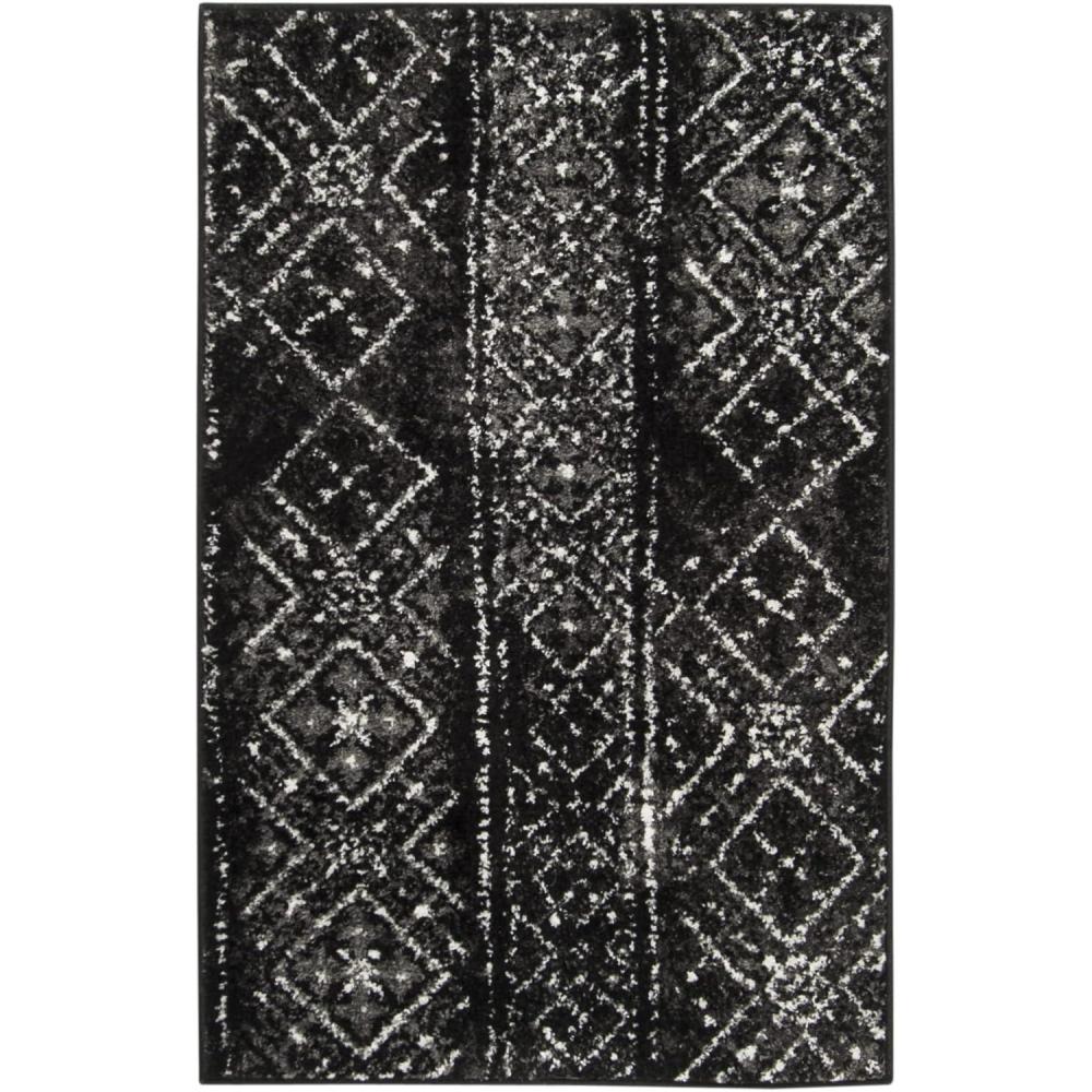 image:imageSAFAVIEH Area Rug 8x10 Adirondack Collection Large Black amp Silver Moroccan Boho Design NonShedding amp Easy Cleaning Ideal for Living Room Bedroom Office Dining Space ADR111CBlackSilver