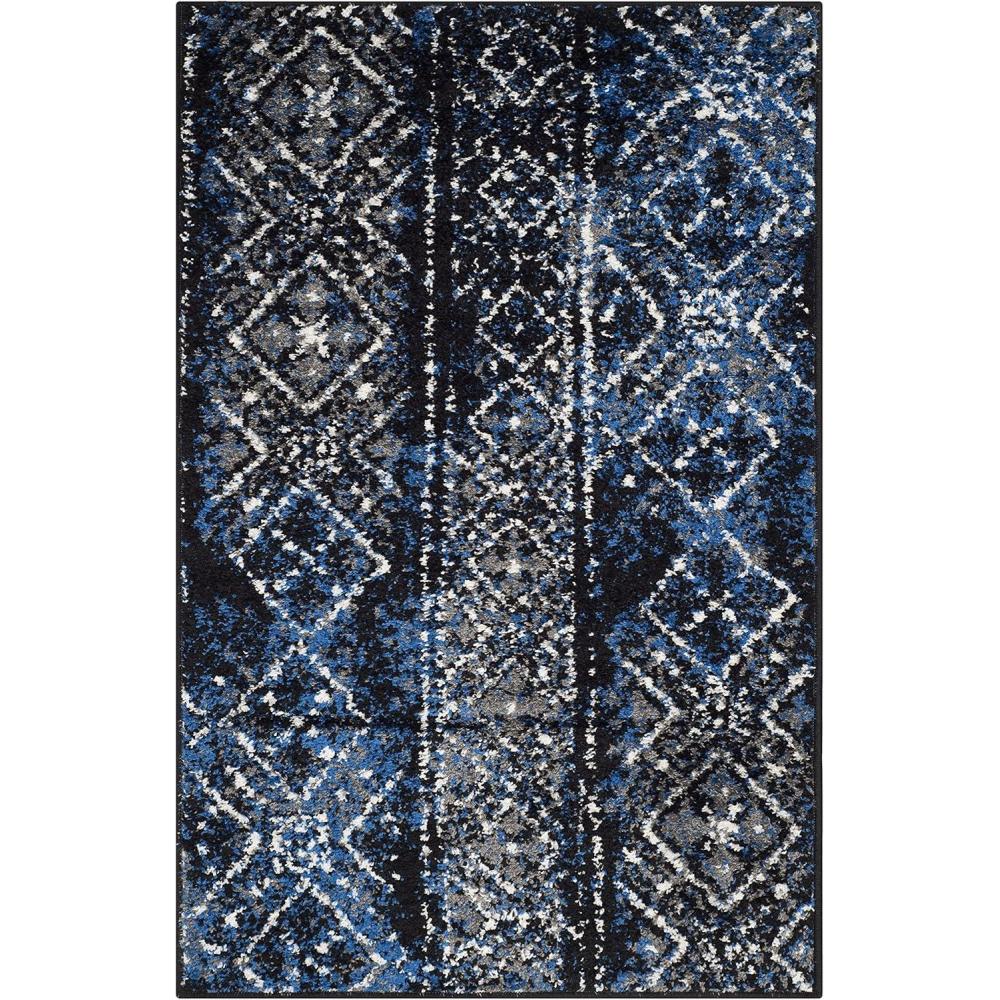image:imageSAFAVIEH Area Rug 8x10 Adirondack Collection Large Black amp Silver Moroccan Boho Design NonShedding amp Easy Cleaning Ideal for Living Room Bedroom Office Dining Space ADR111CBlueBlack