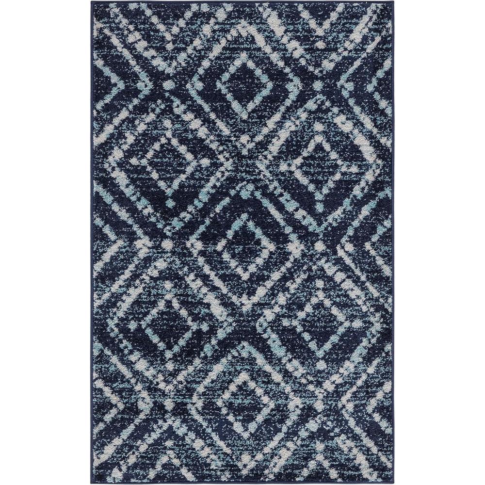 image:imageSAFAVIEH Area Rug 8x10 Adirondack Collection Large Ivory amp Light Blue Geometric Trellis Pattern NonShedding amp Easy Cleaning Ideal for Living Room Bedroom Office Dining Space ADR131TNavyIvory