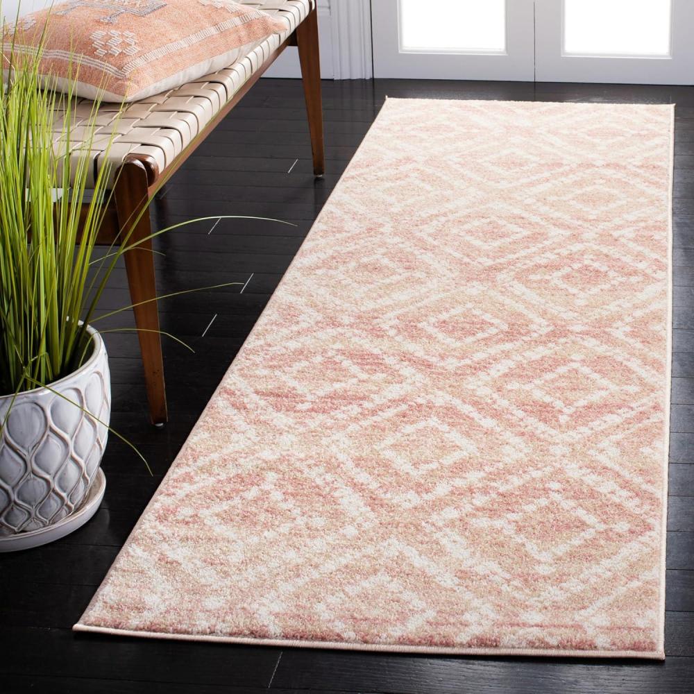 image:imageSAFAVIEH Area Rug 8x10 Adirondack Collection Large Ivory amp Light Blue Geometric Trellis Pattern NonShedding amp Easy Cleaning Ideal for Living Room Bedroom Office Dining Space ADR131TRoseGold