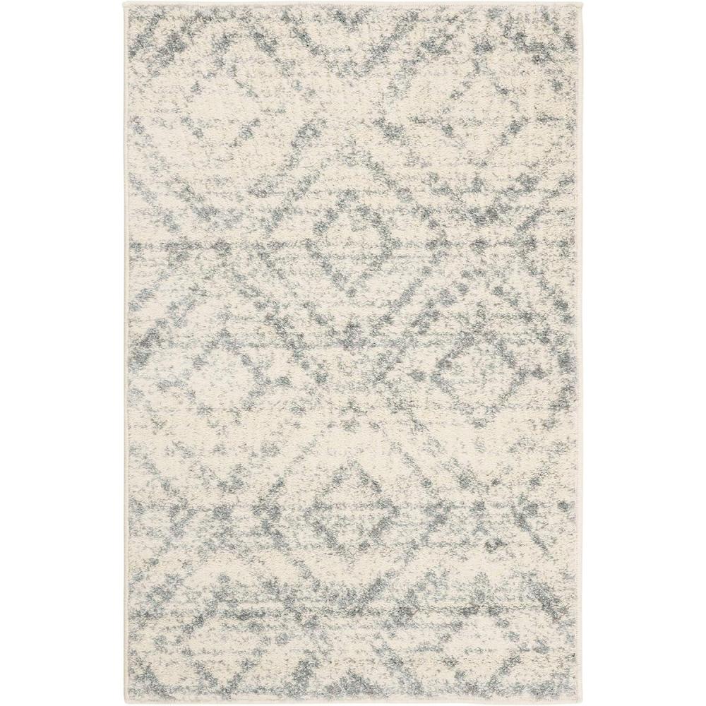 image:imageSAFAVIEH Area Rug 8x10 Adirondack Collection Large Ivory amp Light Blue Geometric Trellis Pattern NonShedding amp Easy Cleaning Ideal for Living Room Bedroom Office Dining Space ADR131TIvoryLight Blue