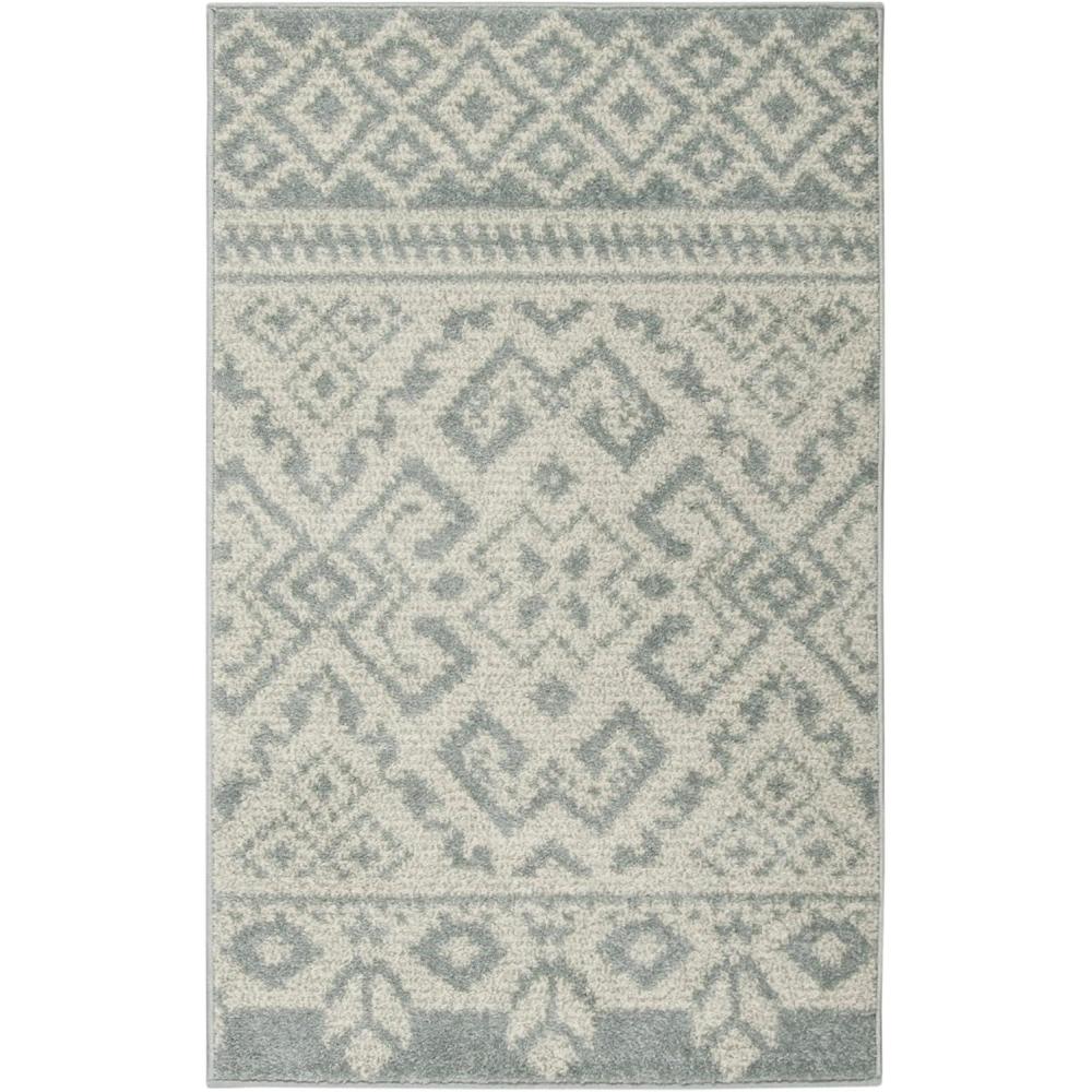 image:imageSAFAVIEH Area Rug 8x10 Adirondack Collection Large Ivory amp Silver Rustic Boho Design NonShedding amp Easy Cleaning Ideal for Living Room Bedroom Office Dining Space ADR107BSlateIvory