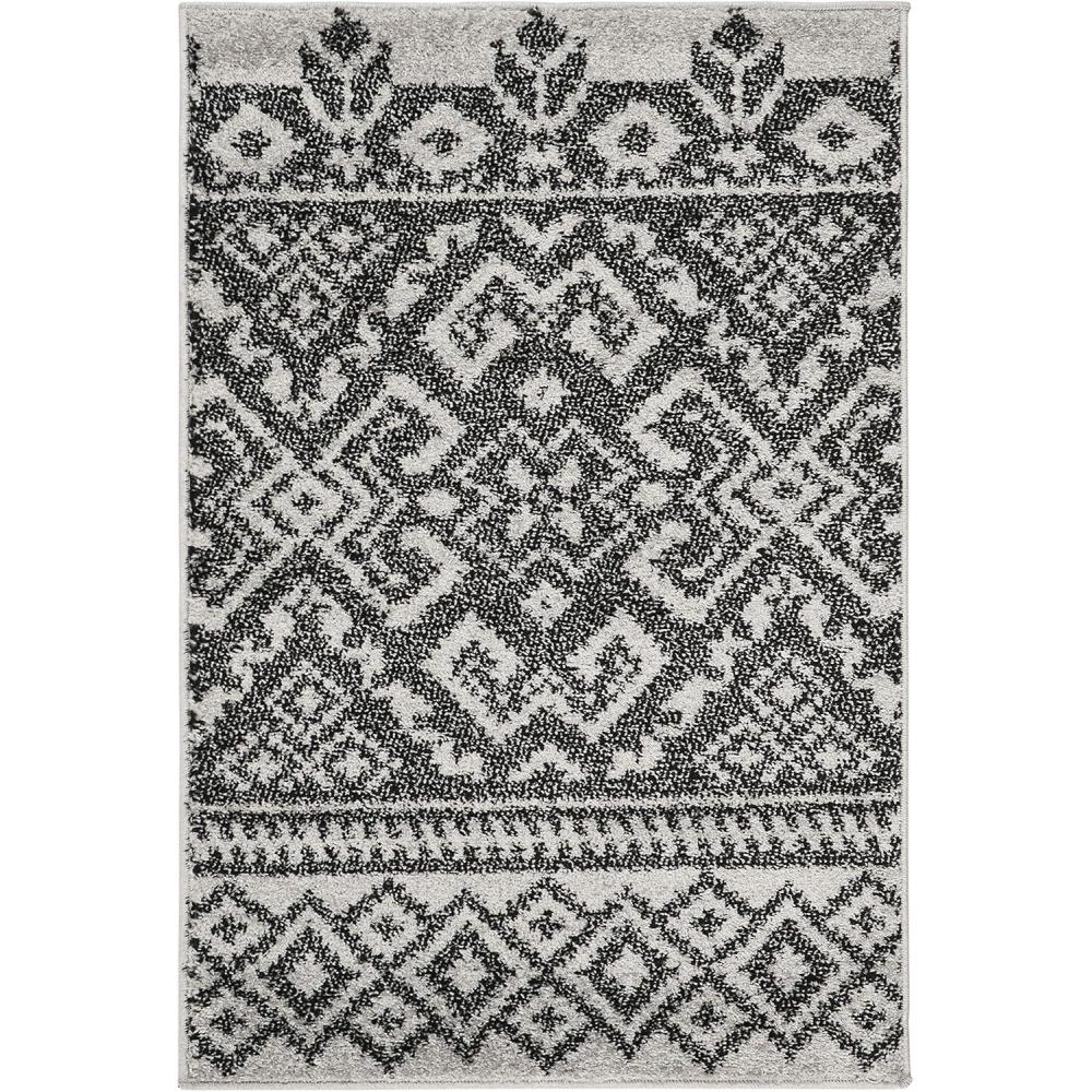 image:imageSAFAVIEH Area Rug 8x10 Adirondack Collection Large Ivory amp Silver Rustic Boho Design NonShedding amp Easy Cleaning Ideal for Living Room Bedroom Office Dining Space ADR107BSilverBlack