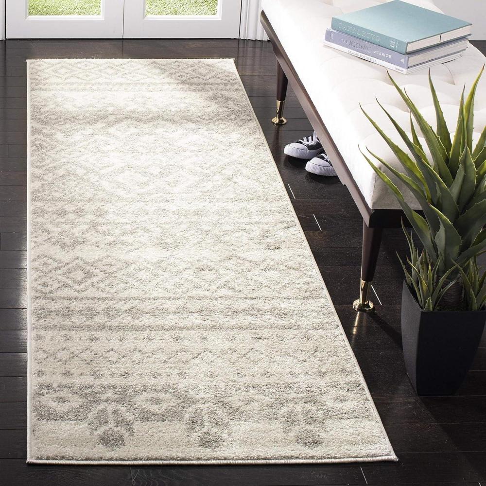 image:imageSAFAVIEH Area Rug 8x10 Adirondack Collection Large Ivory amp Silver Rustic Boho Design NonShedding amp Easy Cleaning Ideal for Living Room Bedroom Office Dining Space ADR107BIvorySilver