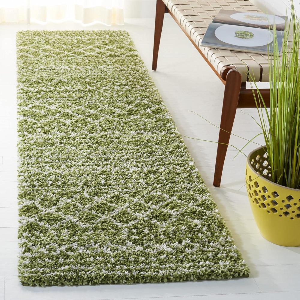 image:imageSAFAVIEH Area Rug 8x10 Arizona Shag Collection Large Ivory amp Beige Moroccan Boho Design NonShedding amp Easy to Clean Ideal for Living Room Bedroom Dining Space ASG741AGreenIvory