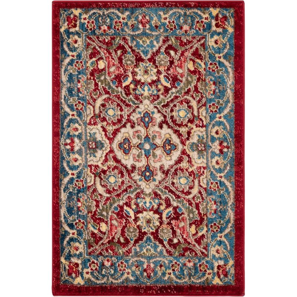 image:imageSAFAVIEH Area Rug 8x10 Kashan Collection Large Ivory amp Taupe Traditional Oriental Design NonShedding amp Easy Cleaning Ideal for Living Room Bedroom Office Dining Space KSN307ARedBlue