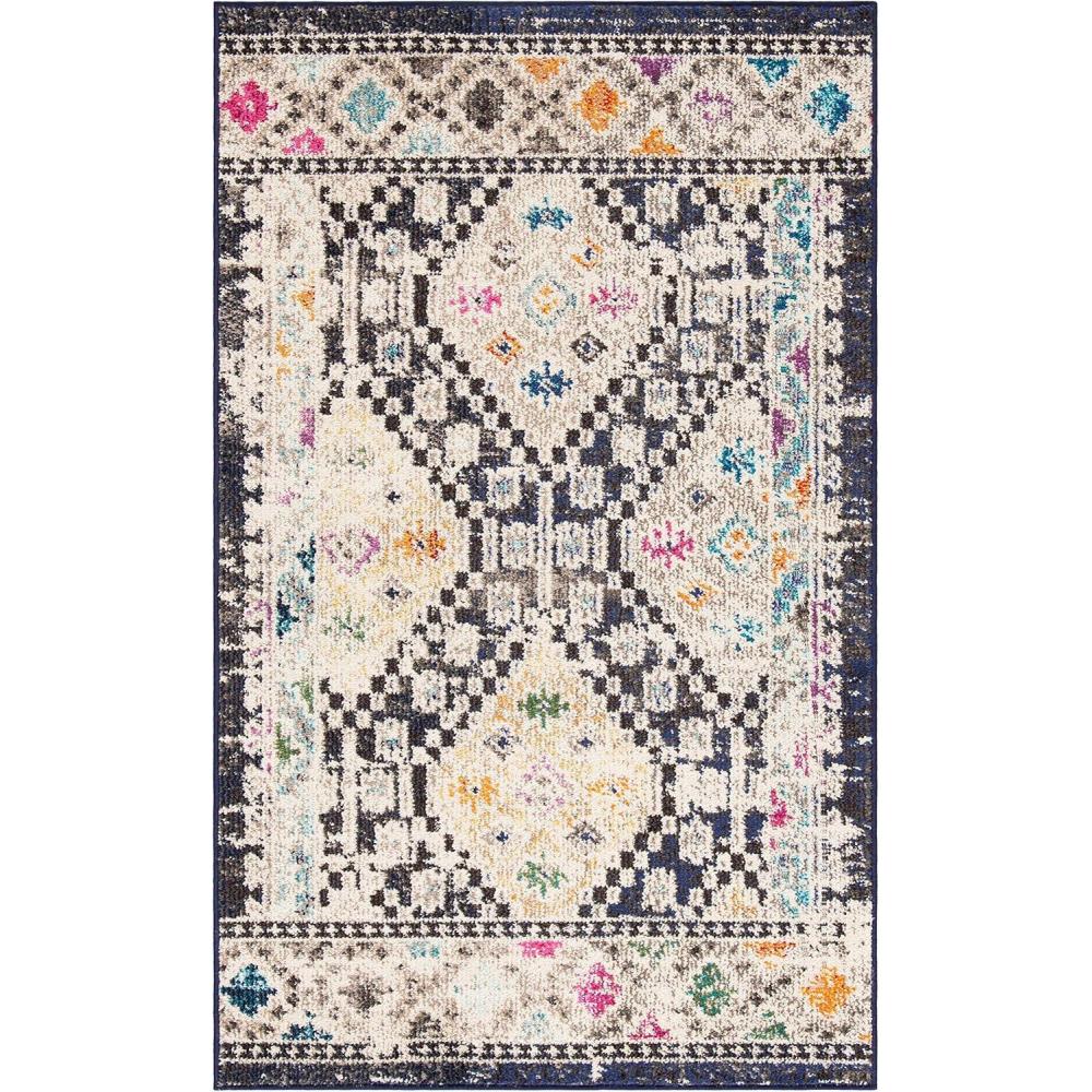 image:imageSAFAVIEH Area Rug 8x10  Madison Collection  Large  Black amp Yellow Boho Diamond Distressed Design NonShedding amp Easy Cleaning Ideal for Living Room Bedroom Office Dining Space MAD418ZBlackYellow