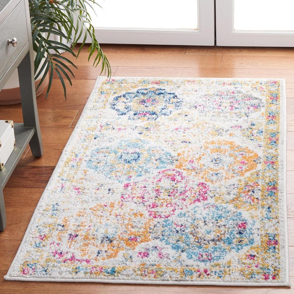 image:imageSAFAVIEH Area Rug 8x10 Madison Collection Large Cream amp Multi Boho Chic Distressed Design NonShedding amp Easy Cleaning Ideal for Living Room Bedroom Office Dining Space MAD611BCreamMulti