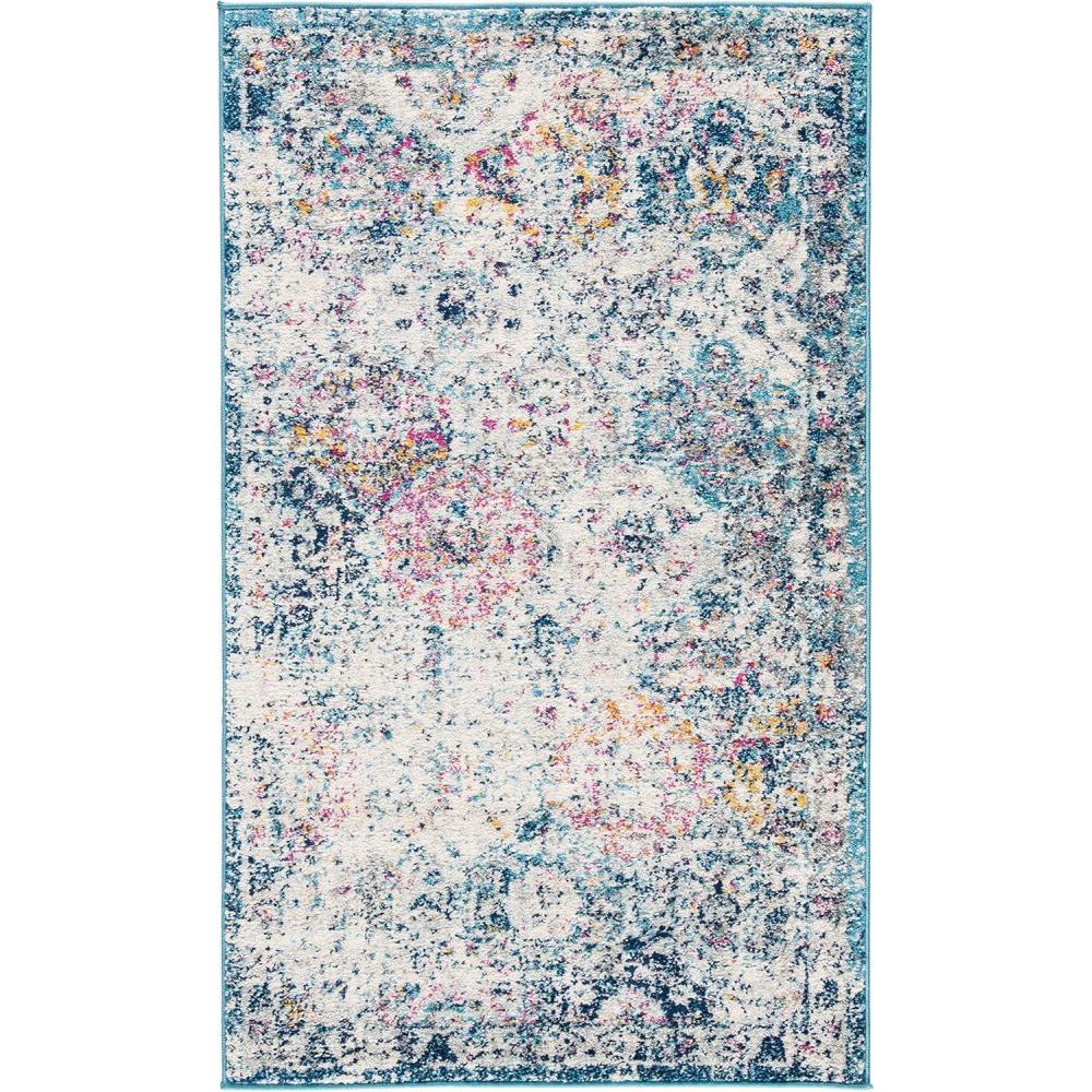 image:imageSAFAVIEH Area Rug 8x10 Madison Collection Large Cream amp Multi Boho Chic Distressed Design NonShedding amp Easy Cleaning Ideal for Living Room Bedroom Office Dining Space MAD611BNavyTeal
