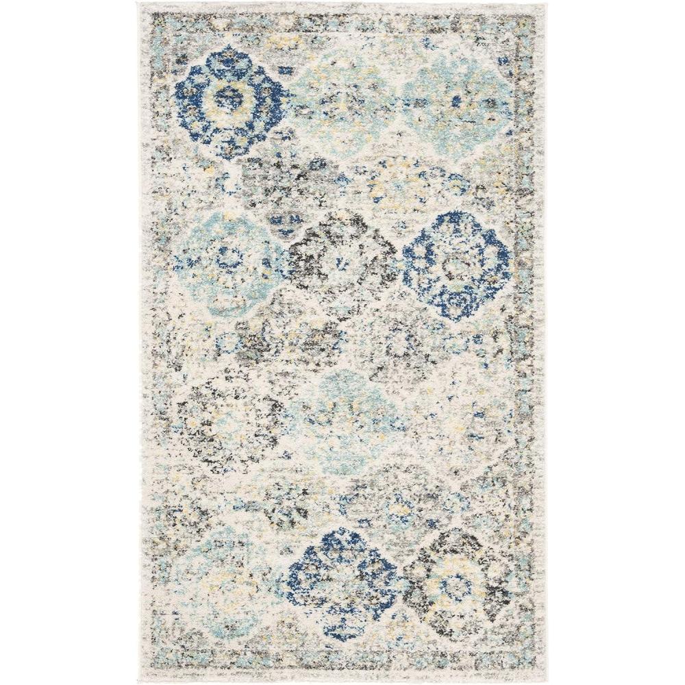 image:imageSAFAVIEH Area Rug 8x10 Madison Collection Large Cream amp Multi Boho Chic Distressed Design NonShedding amp Easy Cleaning Ideal for Living Room Bedroom Office Dining Space MAD611BIvoryAqua
