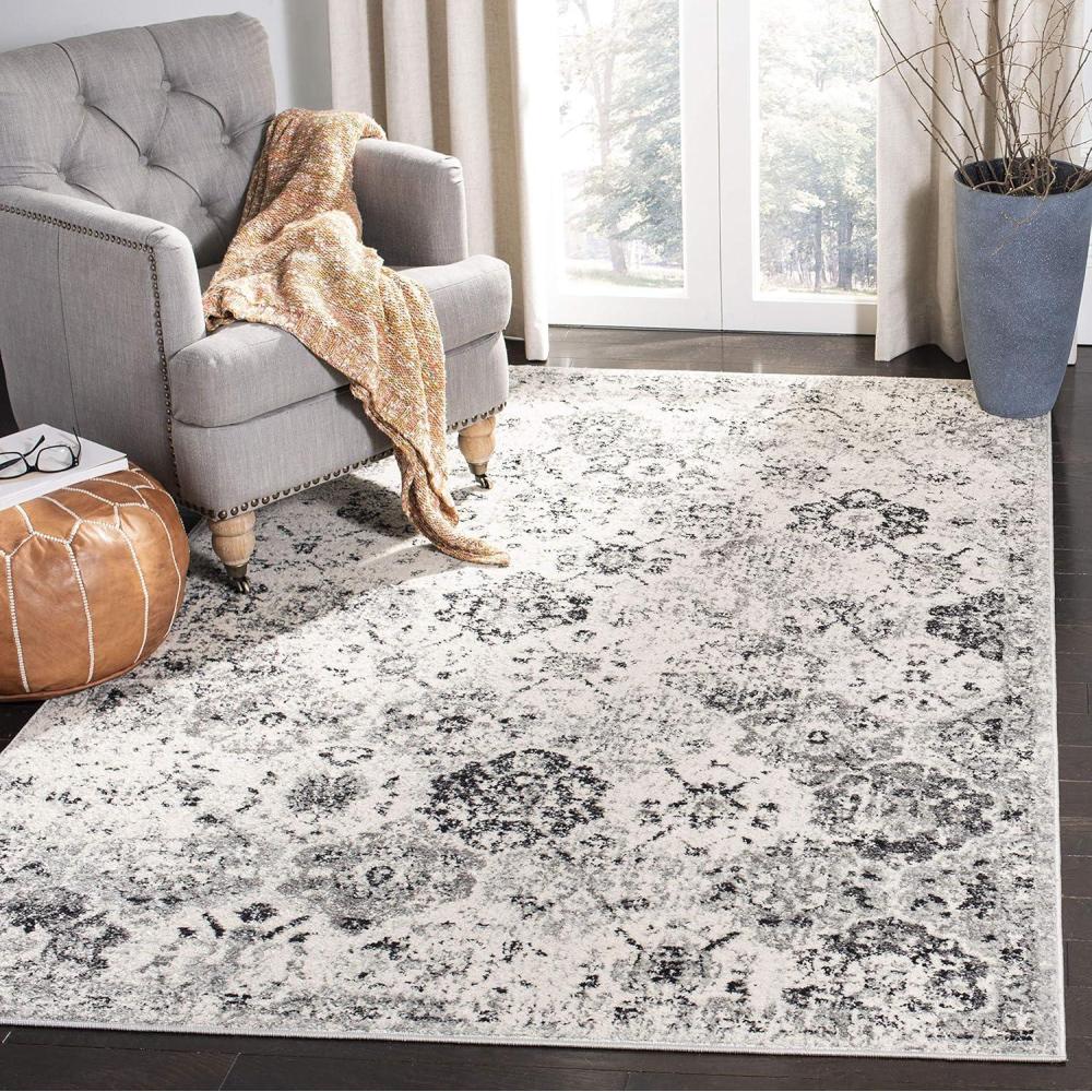 image:imageSAFAVIEH Area Rug 8x10 Madison Collection Large Cream amp Multi Boho Chic Distressed Design NonShedding amp Easy Cleaning Ideal for Living Room Bedroom Office Dining Space MAD611BSilverGrey
