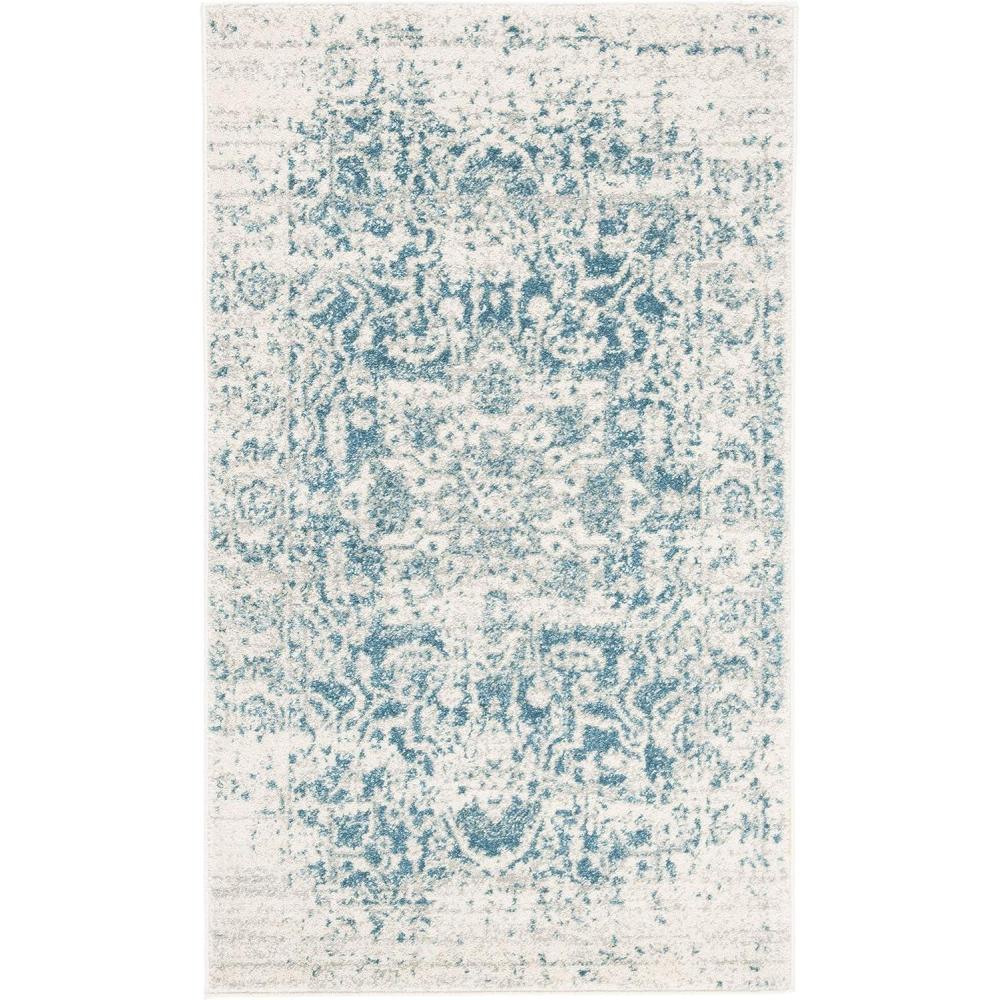 image:imageSAFAVIEH Area Rug 8x10 Madison Collection Large Cream amp Navy Snowflake Medallion Distressed Design NonShedding amp Easy Cleaning Ideal for Living Room Bedroom Office Dining Space MAD603DTealIvory