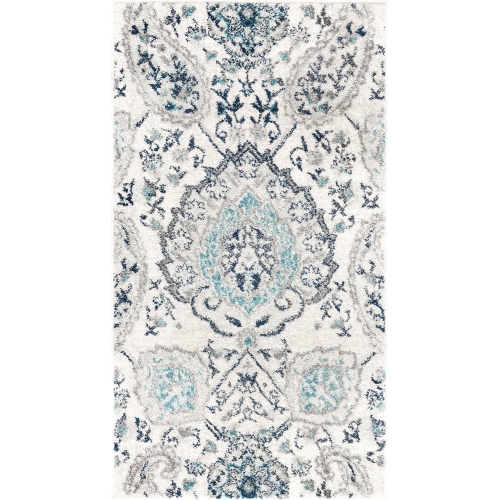 image:imageSAFAVIEH Area Rug 8x10 Madison Collection Large Cream amp Turquoise Boho Chic Glam Paisley Design NonShedding amp Easy Cleaning Ideal for Living Room Bedroom Office Dining Space MAD600ECreamLight Grey