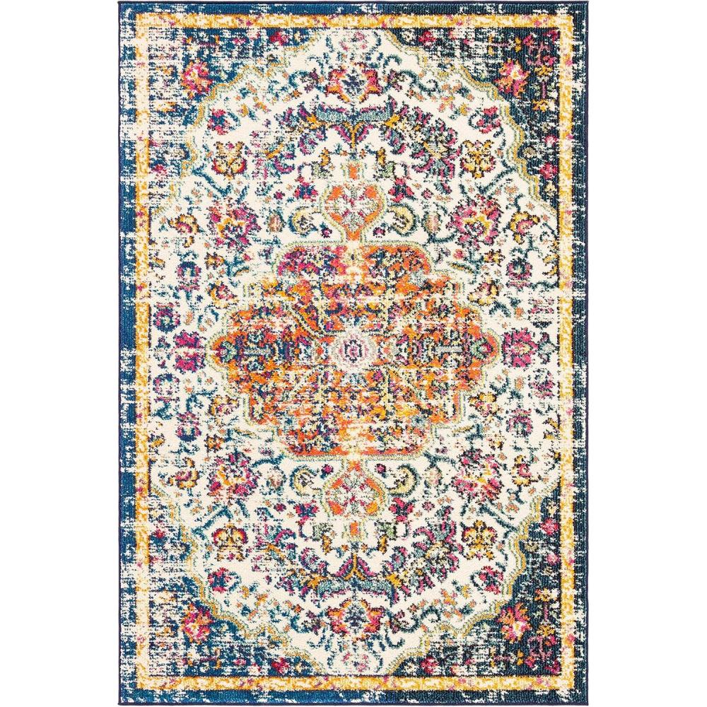 image:imageSAFAVIEH Area Rug 8x10 Madison Collection Large Ivory amp Orange Boho Chic Medallion Distressed Design NonShedding amp Easy Cleaning Ideal for Living Room Bedroom Dining Space MAD447AIvoryOrange