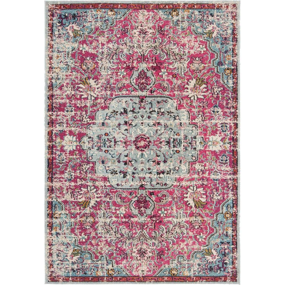 image:imageSAFAVIEH Area Rug 8x10  Madison Collection  Large  Ivory amp Orange Boho Chic Medallion Distressed Design NonShedding amp Easy Cleaning Ideal for Living Room Bedroom Dining Space MAD447AFuchsiaTeal
