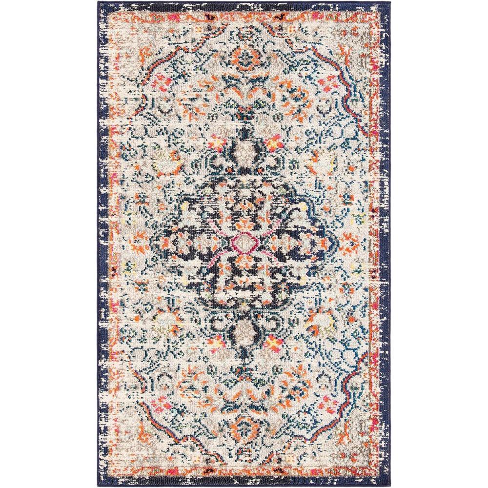 image:imageSAFAVIEH Area Rug 8x10  Madison Collection  Large  Ivory amp Orange Boho Chic Medallion Distressed Design NonShedding amp Easy Cleaning Ideal for Living Room Bedroom Dining Space MAD447ABeigeBlack