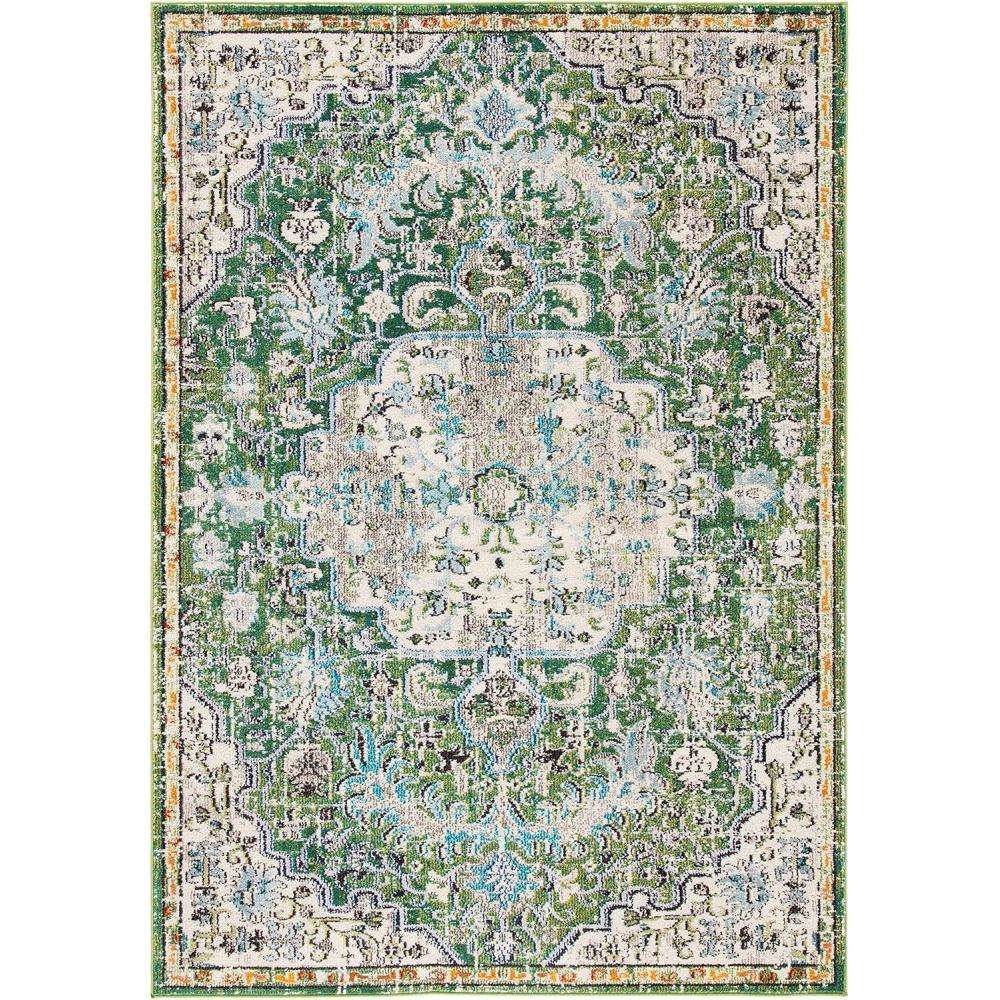 image:imageSAFAVIEH Area Rug 8x10 Madison Collection Large Ivory amp Orange Boho Chic Medallion Distressed Design NonShedding amp Easy Cleaning Ideal for Living Room Bedroom Dining Space MAD447AGreenTurquoise
