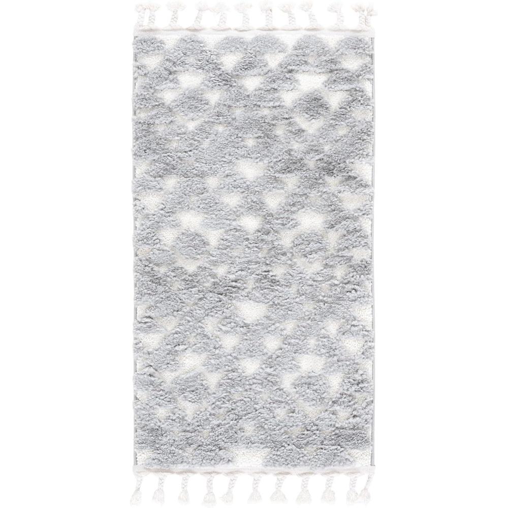 image:imageSAFAVIEH Area Rug 8x10 Moroccan Tassel Shag Collection Large Ivory amp Brown NonShedding amp Easy to Clean Plush HighLow Texture Ideal for Living Room Bedroom Dining Space MTS688AGreyIvory