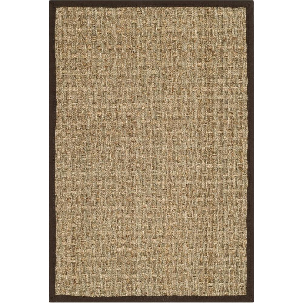 image:imageSAFAVIEH Area Rug 8x10  Natural Fiber Collection  Large  Natural amp Beige Seagrass Basketweave Pattern NF114ANaturalDark Brown