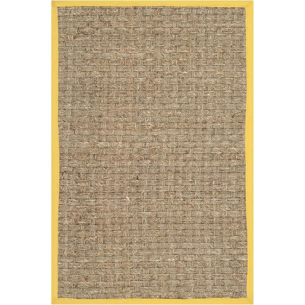 image:imageSAFAVIEH Area Rug 8x10 Natural Fiber Collection Large Natural amp Beige Seagrass Basketweave Pattern NF114ANaturalGold