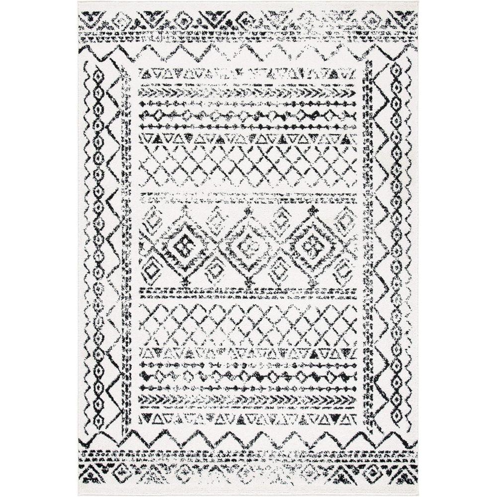 image:imageSAFAVIEH Area Rug 8x10 Tulum Collection Large Ivory amp Black Moroccan Boho Distressed Design NonShedding amp Easy to Clean Ideal for Living Room Bedroom Dining Space TUL268DIvoryBlack