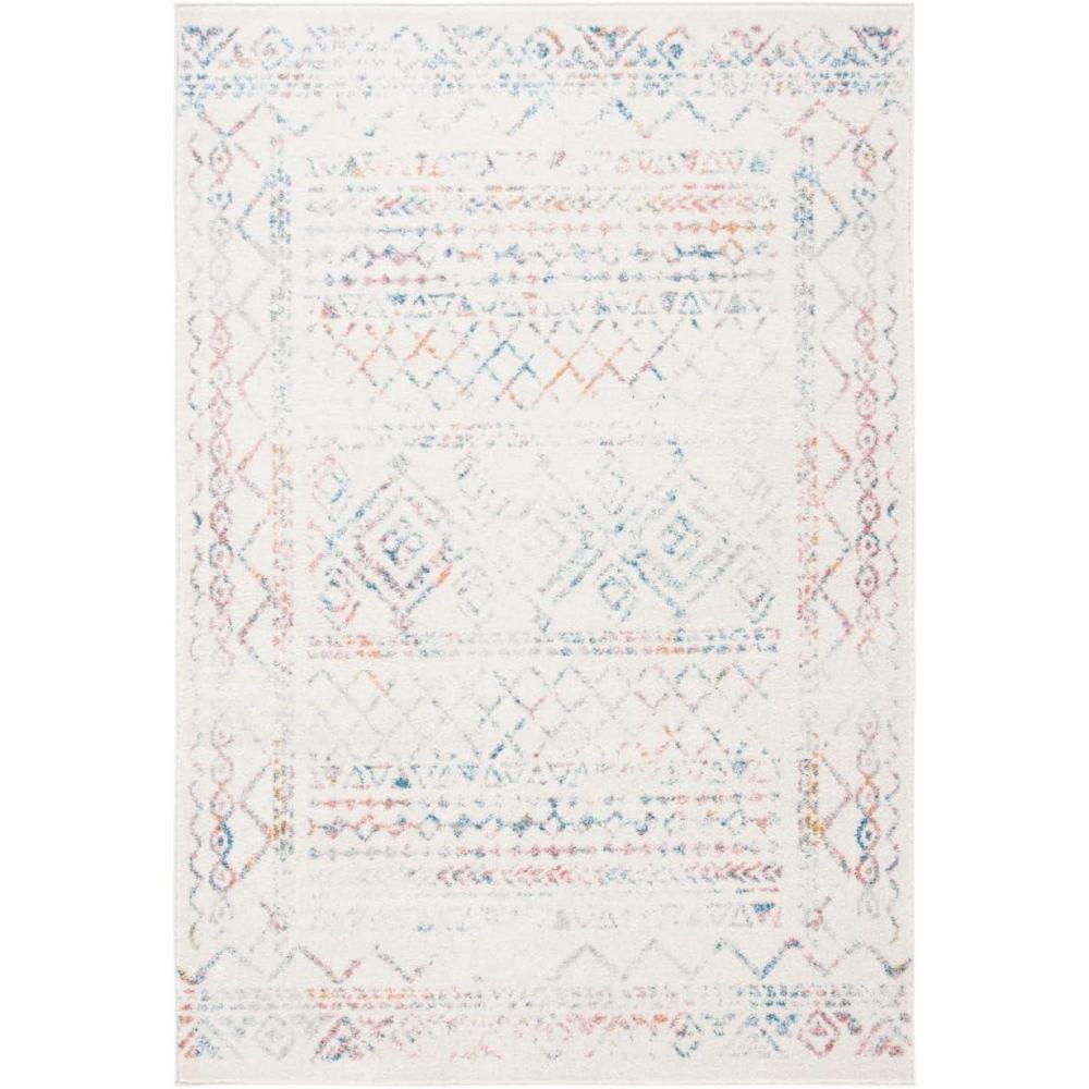 image:imageSAFAVIEH Area Rug 8x10 Tulum Collection Large Ivory amp Black Moroccan Boho Distressed Design NonShedding amp Easy to Clean Ideal for Living Room Bedroom Dining Space TUL268DIvoryTurquoise