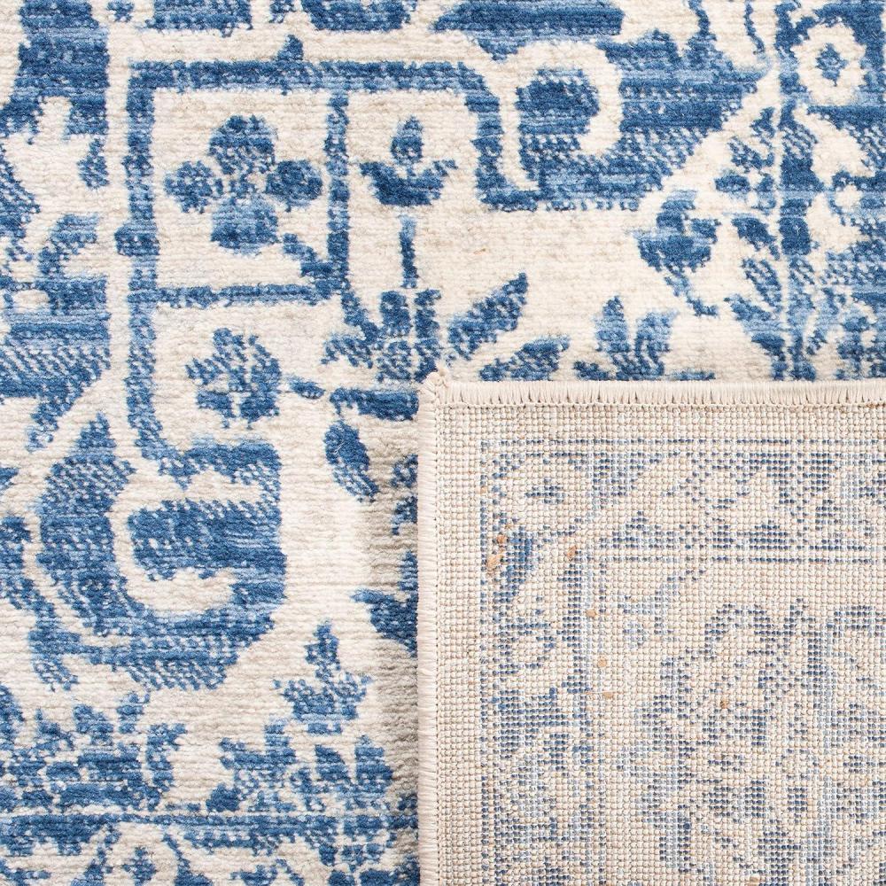 image:imageSAFAVIEH Brentwood Collection Area Rug 8 x 10 Navy amp Light Grey Medallion Distressed Design NonShedding amp Easy Care Ideal for High Traffic Areas in Living Room Bedroom BNT832MNavyLight Grey
