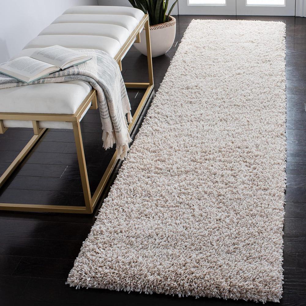 image:imageSAFAVIEH California Shag Collection Area Rug 53 x 76 Beige NonShedding amp Easy to Clean Ultra Plush Thick Pile Ideal for Living Room Bedroom Dining Space SG1511313WhiteBeige