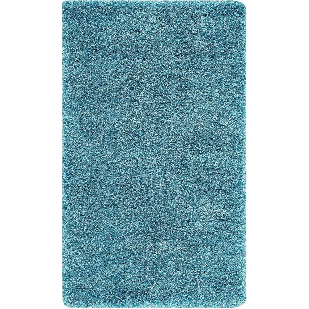image:imageSAFAVIEH California Shag Collection Area Rug 53 x 76 Beige NonShedding amp Easy to Clean Ultra Plush Thick Pile Ideal for Living Room Bedroom Dining Space SG1511313Turquoise