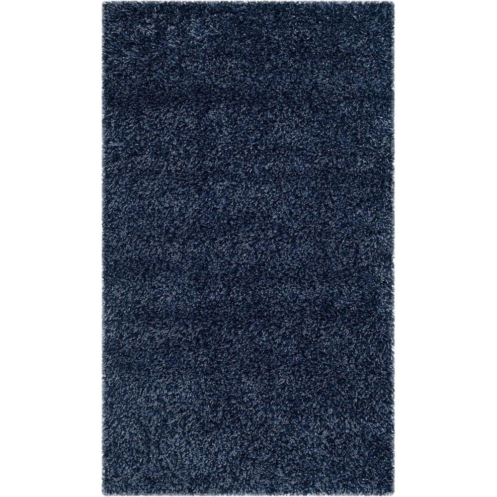 image:imageSAFAVIEH California Shag Collection Area Rug 53 x 76 Beige NonShedding amp Easy to Clean Ultra Plush Thick Pile Ideal for Living Room Bedroom Dining Space SG1511313Navy