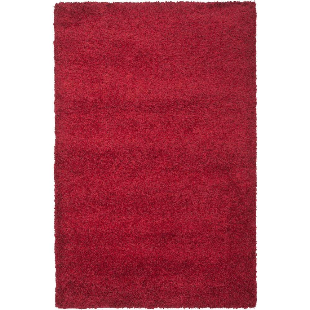image:imageSAFAVIEH California Shag Collection Area Rug 53 x 76 Beige NonShedding amp Easy to Clean Ultra Plush Thick Pile Ideal for Living Room Bedroom Dining Space SG1511313Red